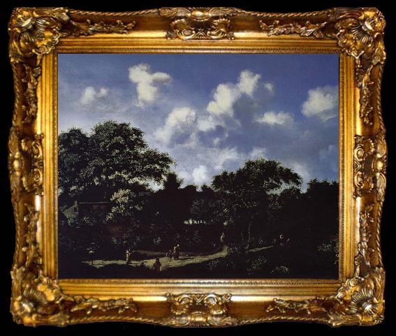 framed  Jan van der Heyden The crossroads of the forest landscape, ta009-2